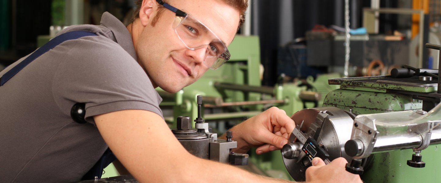 Man at a machine