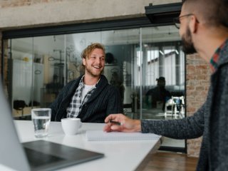 Interview in an office