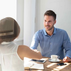 Conversation with agreement by hand pressure