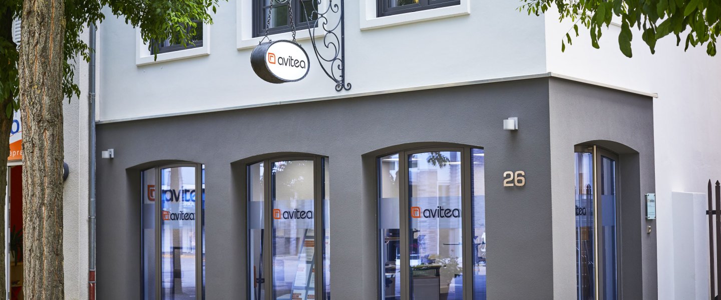 avitea office with entrance in Rheda-Wiedenbrück from the outside